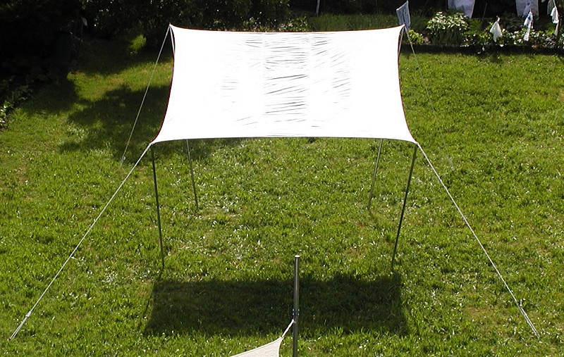 Sonnensegel 3,6 x 3,6 creme weiß - wasserabweisend -