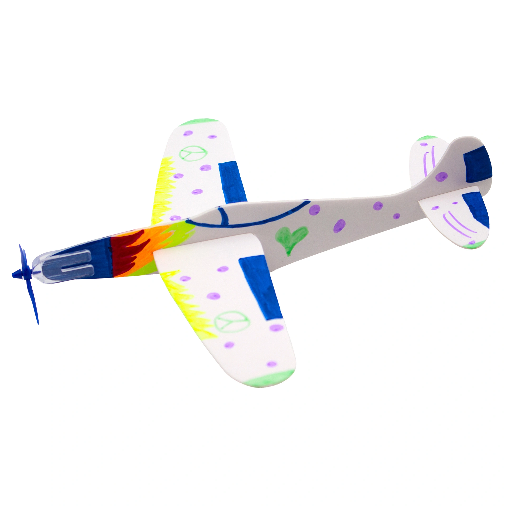 Styro Flieger zum Bemalen, 12er Set
