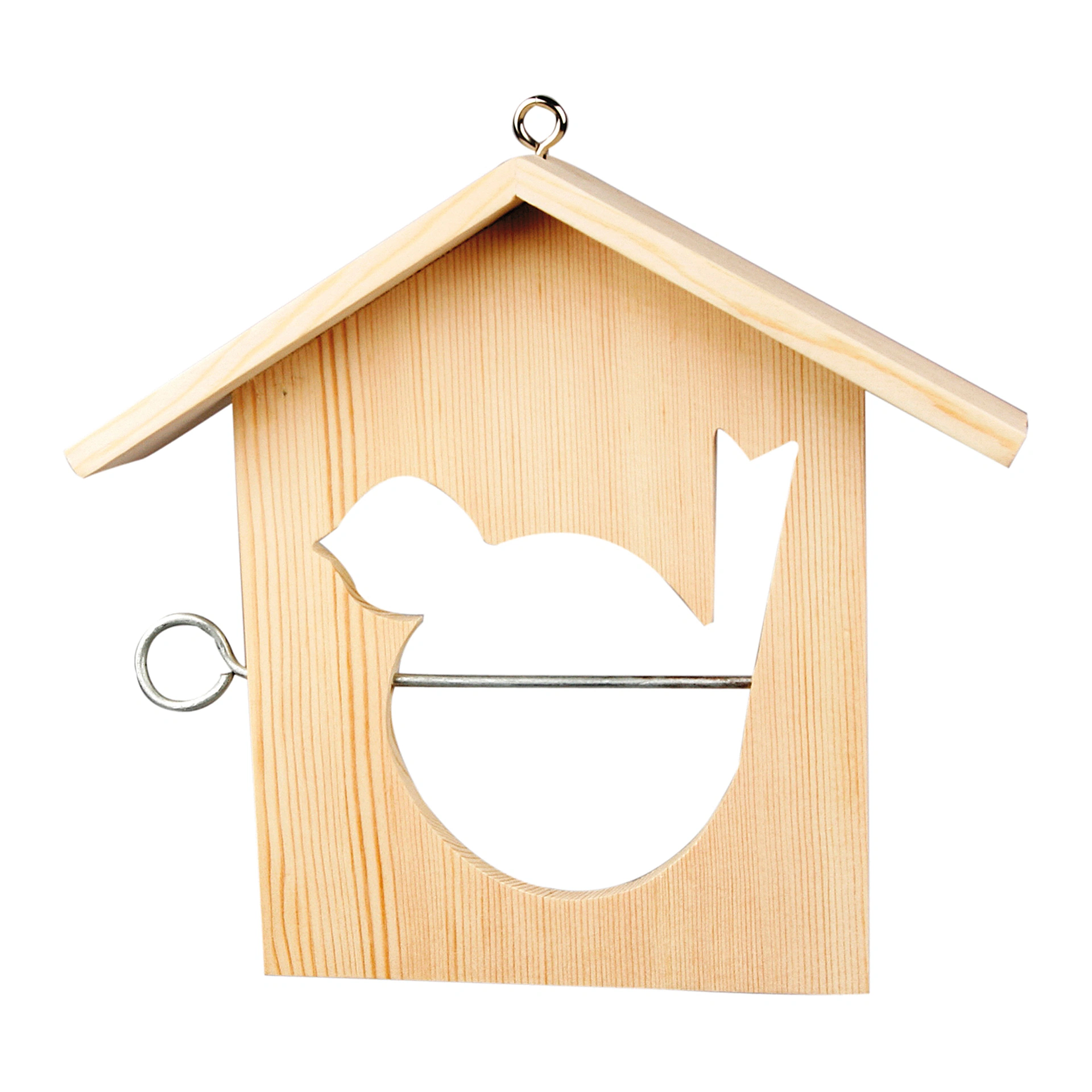 Vogelfutterstation aus Holz zum Bemalen