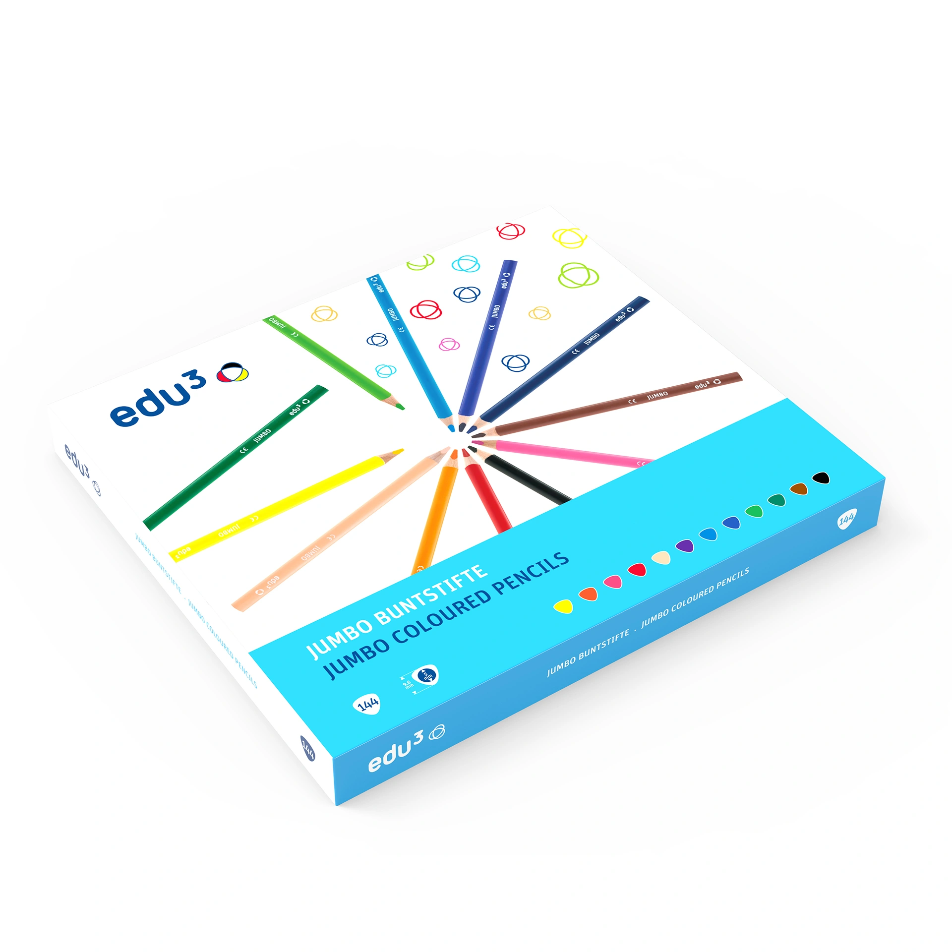 Dreikantstifte edu³ Basic Jumbo Tri 144er Holzbox