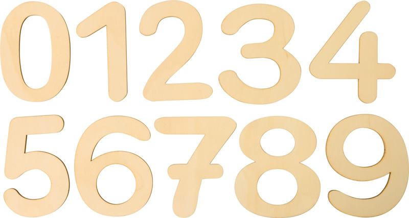 Holzzahlen 0-9