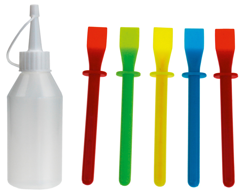 Schaber, 5 Stück & Dosierfläschchen, 20 Stück