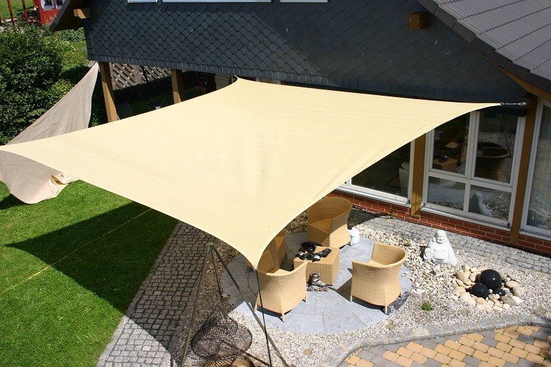 Sonnensegel 3,5 x 4,5 beige