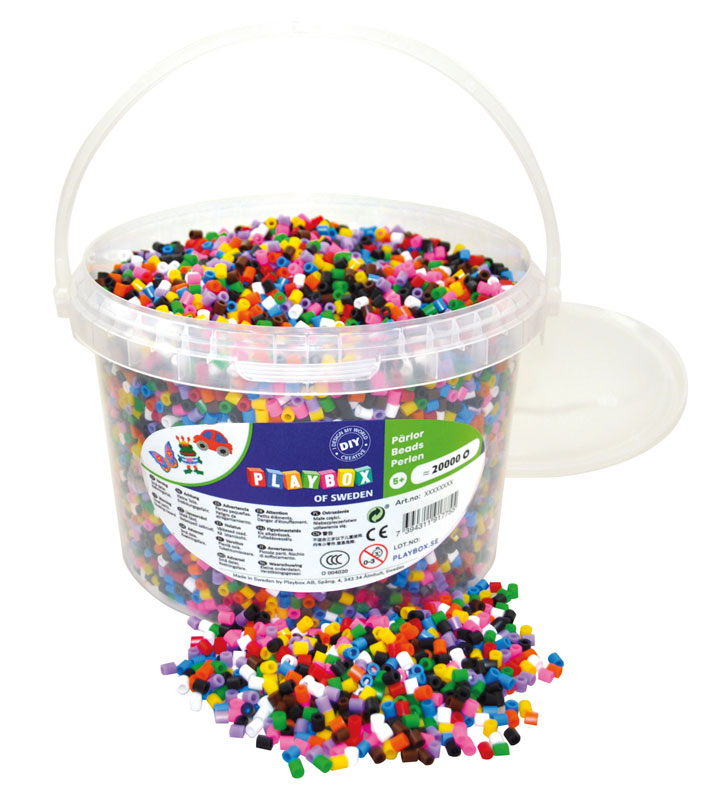 Bügelperlen im Eimer, 20.000 Stück