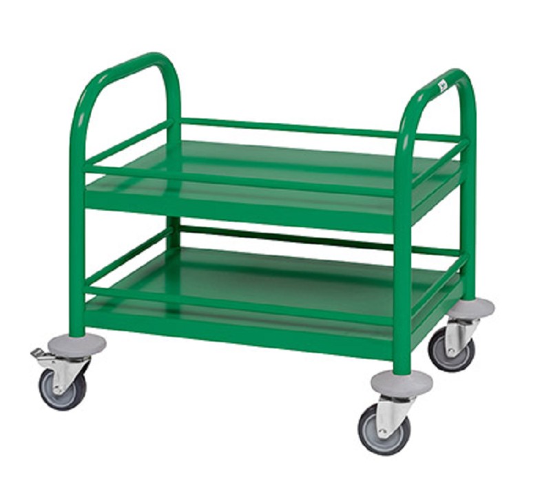 MINI-Servierwagen mit Reling 2 Borde, grün