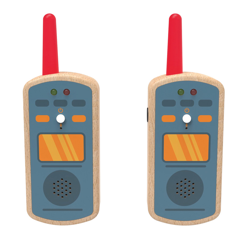 Kinder Funkgeräte aus Holz, 2er-Set