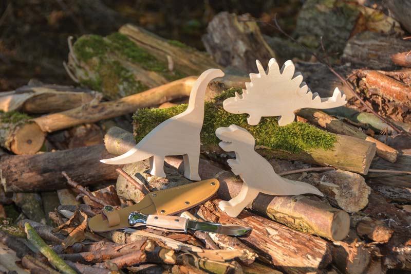 Schnitzholz Dino, 3er-Set