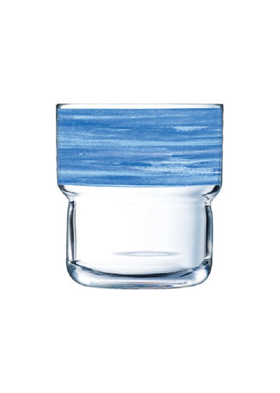 Stapelglas Brush Blue, 22cl