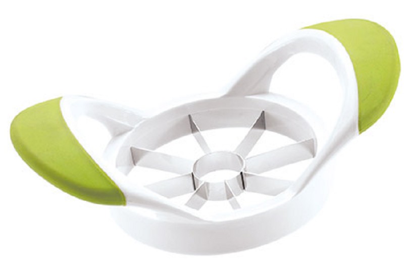 Apfel-Birnenteiler grün/weiß, Ø9cm