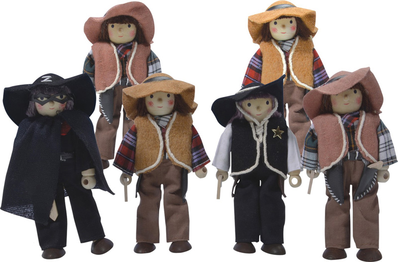 Biegepuppen-Set Wild West 6tlg.