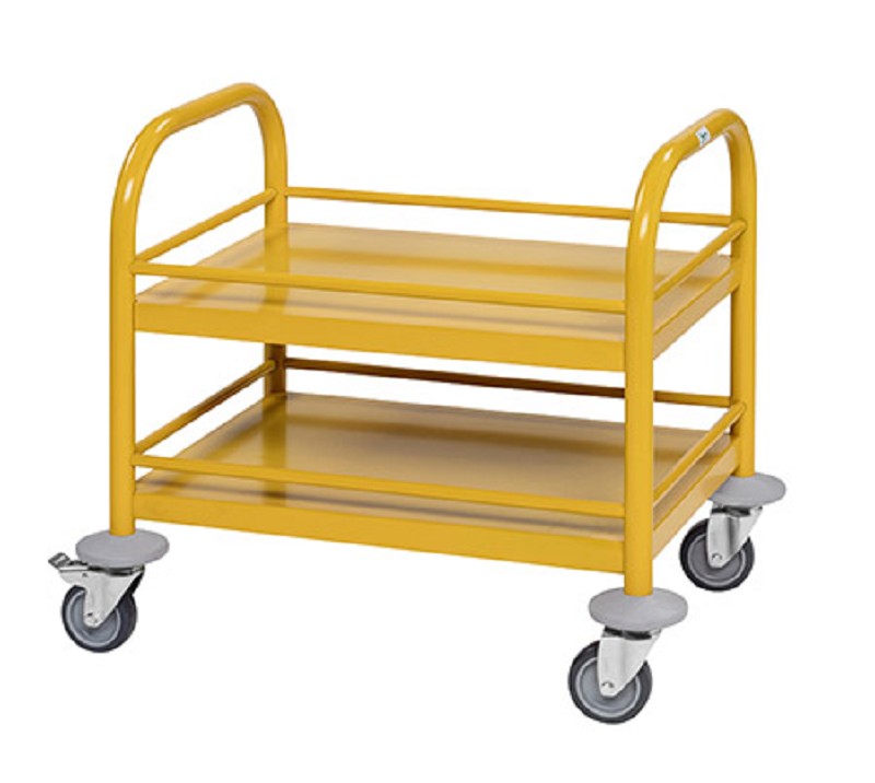 MINI-Servierwagen mit Reling 2 Borde, gelb